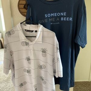 Travis Mathew golf shirts. XXL